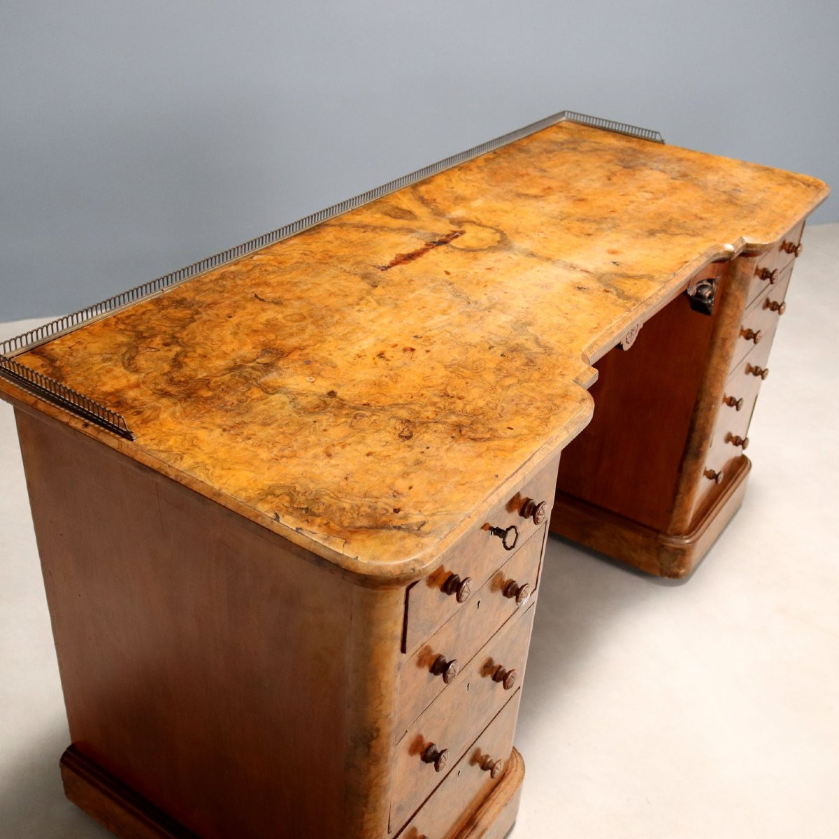 Antique Victorian Writing Desk W. Walfer And Sons XIX Century-photo-3