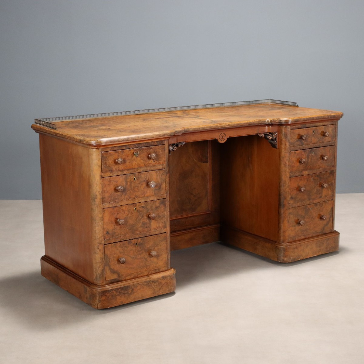 Antique Victorian Writing Desk W. Walfer And Sons XIX Century