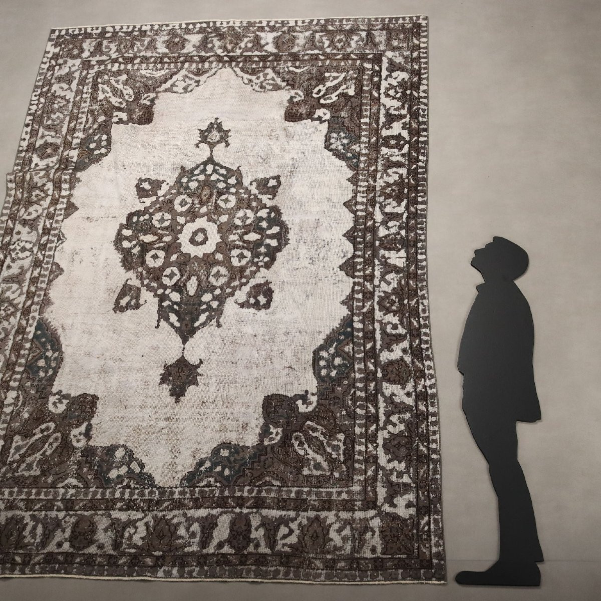 Tapis Ancien Coton Laine Noeud Fin Turquie 350 x 240 cm-photo-2