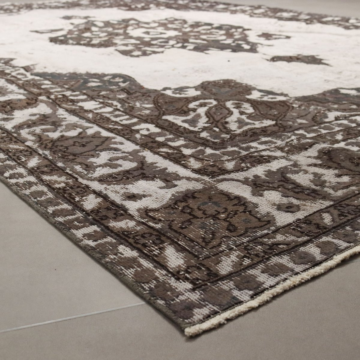 Tapis Ancien Coton Laine Noeud Fin Turquie 350 x 240 cm-photo-4