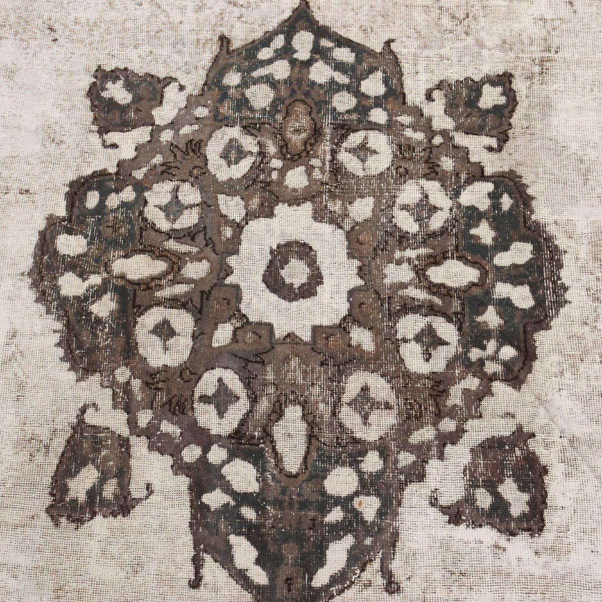 Tapis Ancien Coton Laine Noeud Fin Turquie 350 x 240 cm-photo-1