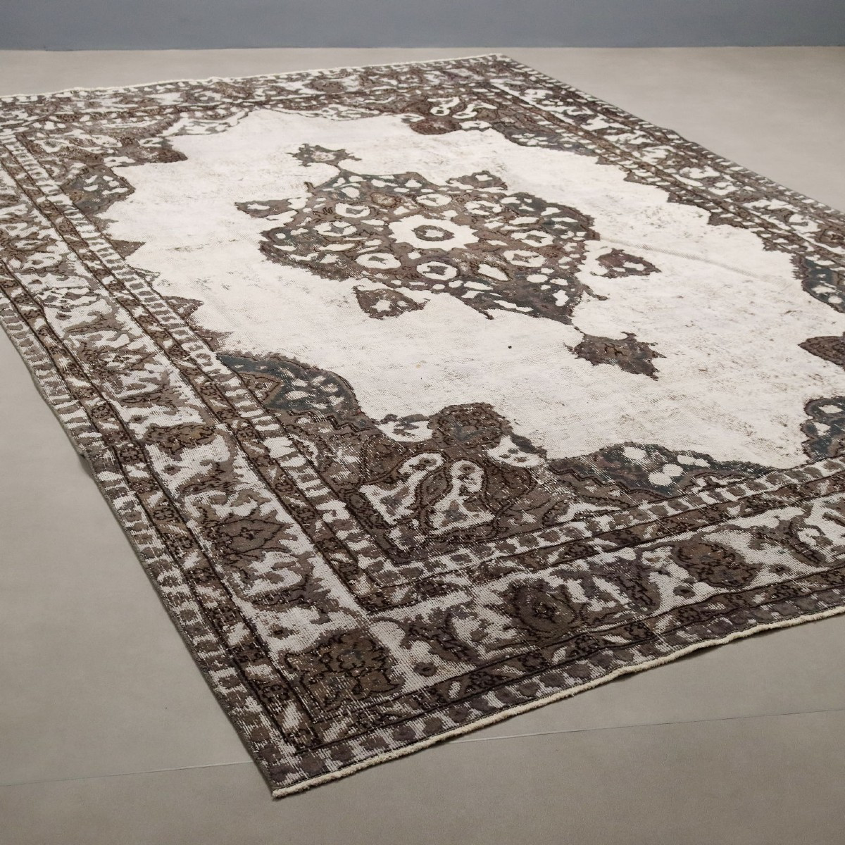 Tapis Ancien Coton Laine Noeud Fin Turquie 350 x 240 cm