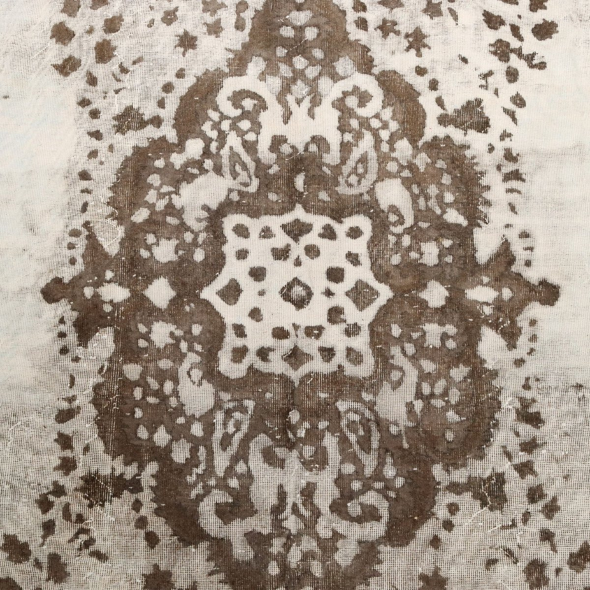 Antique Carpet Wool Cotton Thin Knot Handmade 142 X 103 In-photo-1
