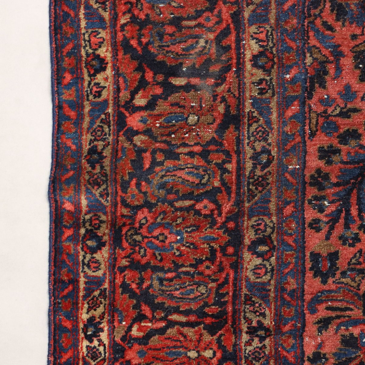 Tapis Ancien Asiatique Coton Laine Noeud Gros 360 x 270 cm-photo-4