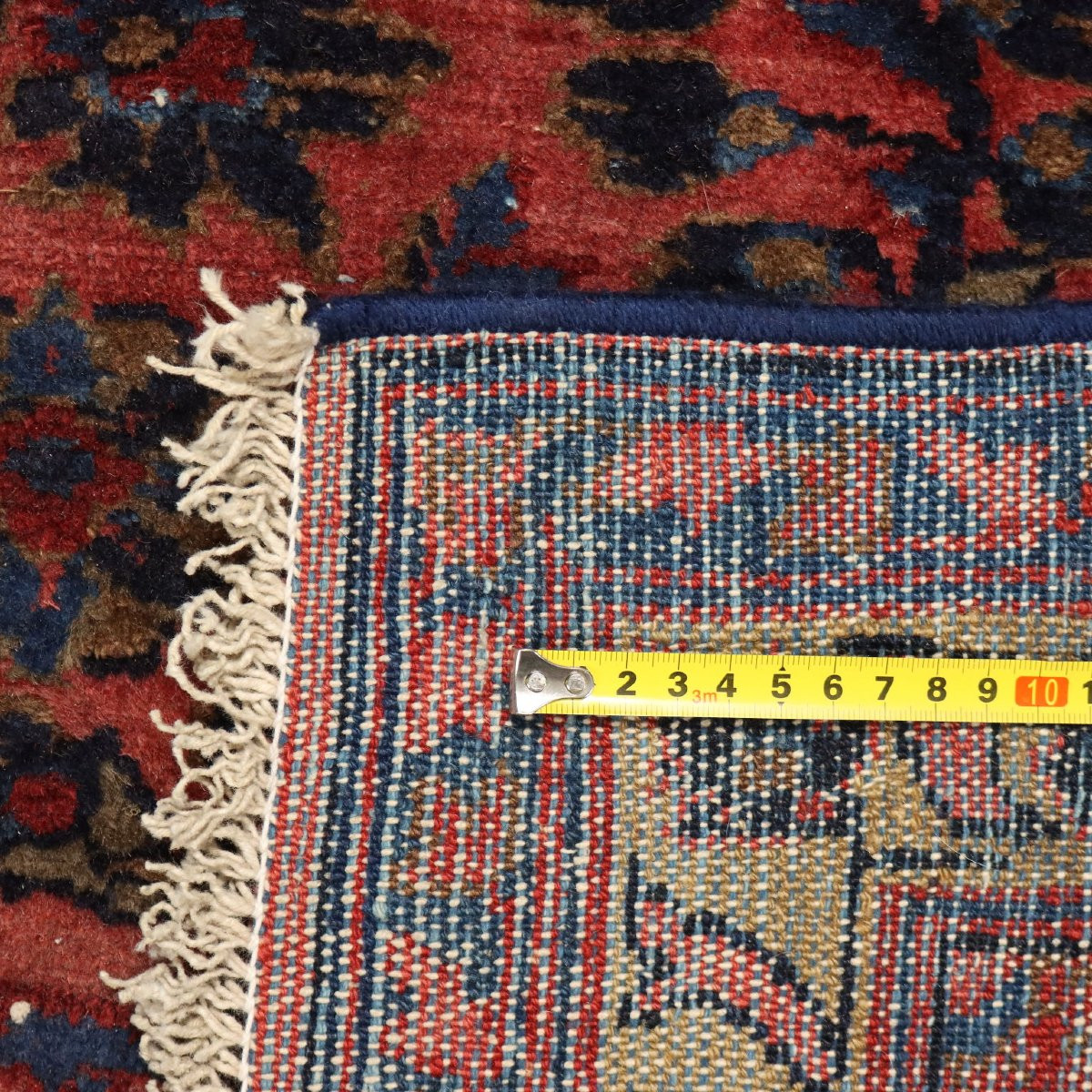 Tapis Ancien Asiatique Coton Laine Noeud Gros 360 x 270 cm-photo-5
