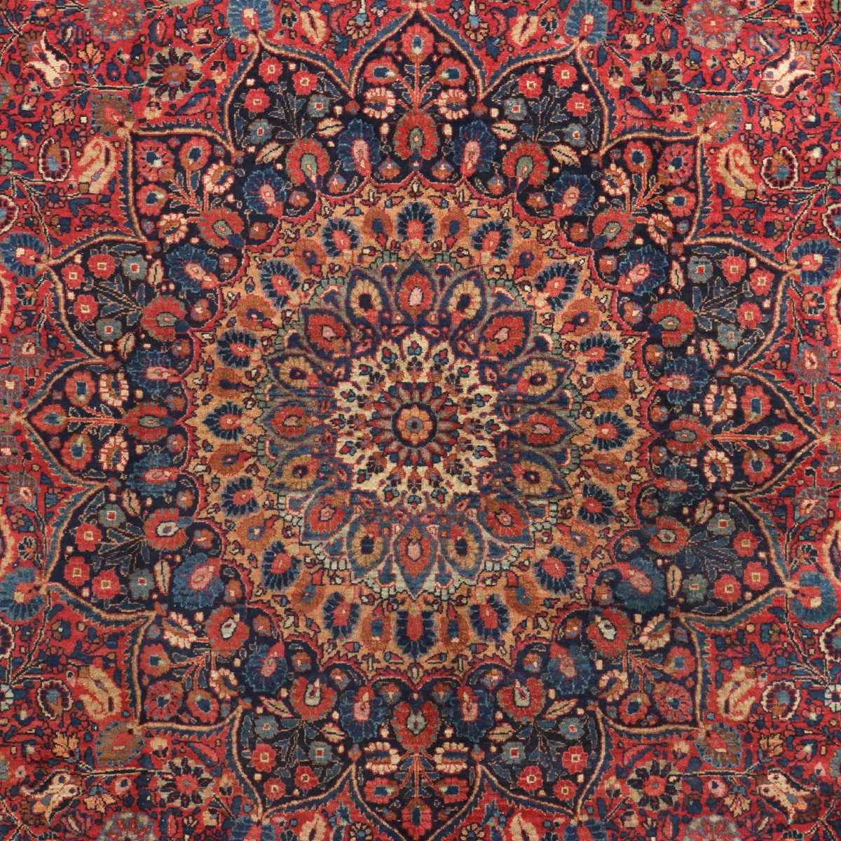 Antique Asian Carpet Cotton Wool Extra-thin Knot 124 X 85 In-photo-3
