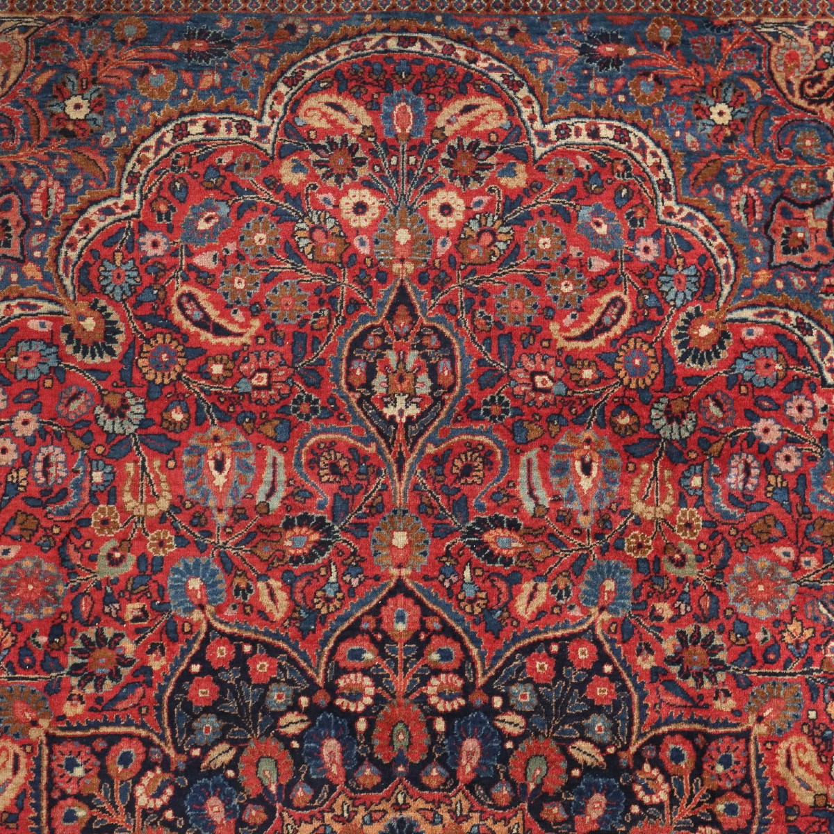 Antique Asian Carpet Cotton Wool Extra-thin Knot 124 X 85 In-photo-4