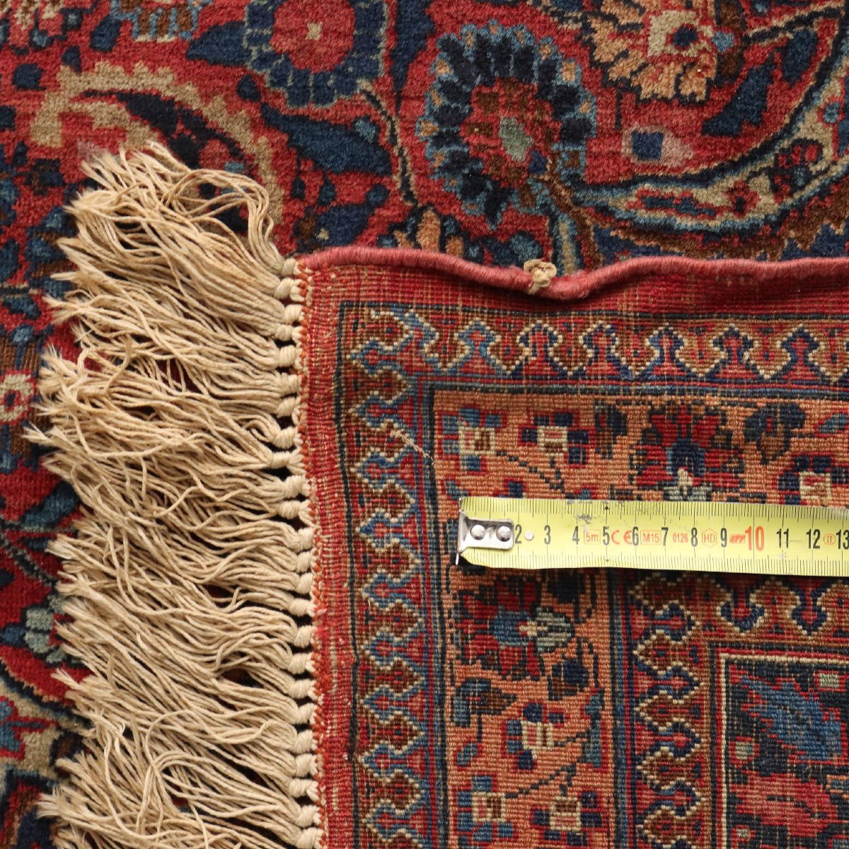 Antique Asian Carpet Cotton Wool Extra-thin Knot 124 X 85 In-photo-3