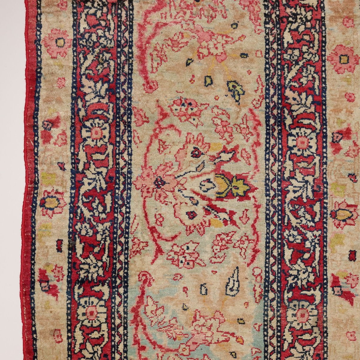 Antique Asian Carpet Cotton Wool Thin Knot 130 X 102 In-photo-2