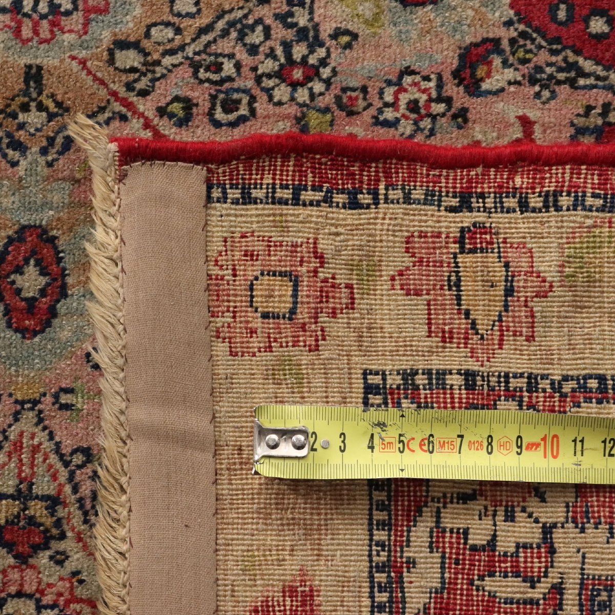 Antique Asian Carpet Cotton Wool Thin Knot 130 X 102 In-photo-3