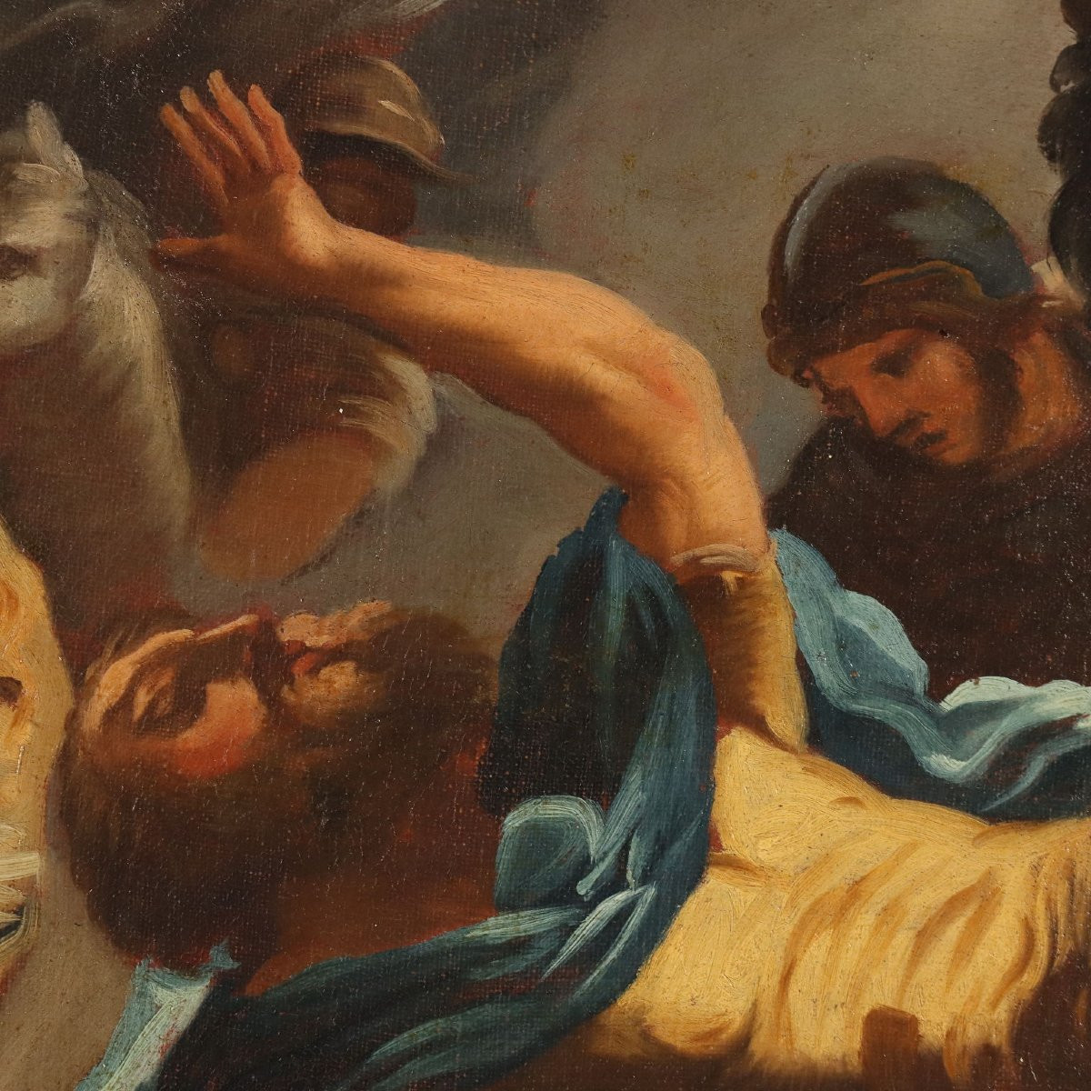 La Conversion de Saint Paul Tableau Ancien École de Luca Giordano XVIIe Siècle-photo-1