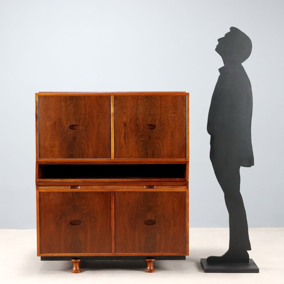 Meuble Vintage avec Écritoire Design Gianfranco Frattini Années 1960-photo-2
