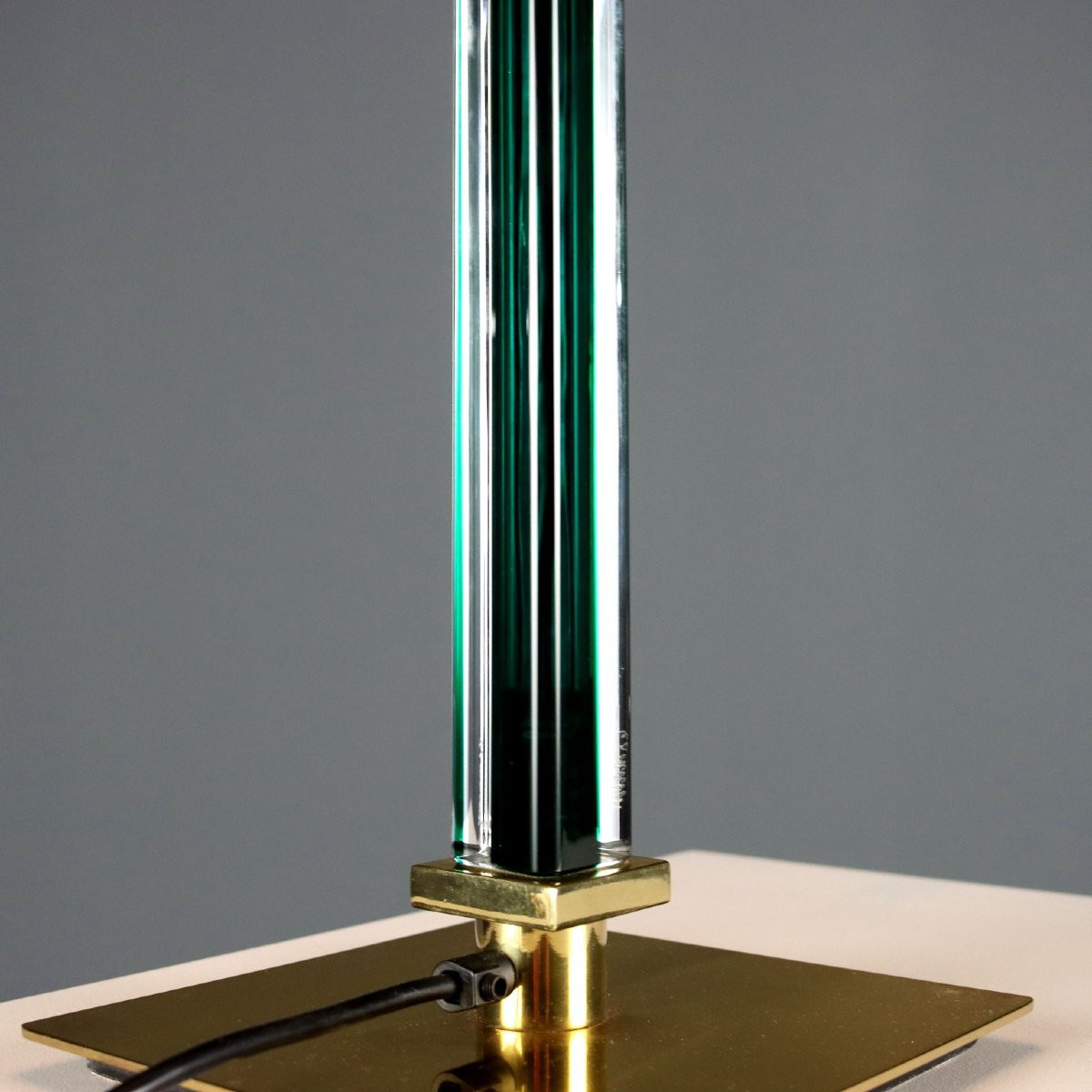 Venini Belboi Lamp Metal Murano Glass Design Italy 1980s-photo-4