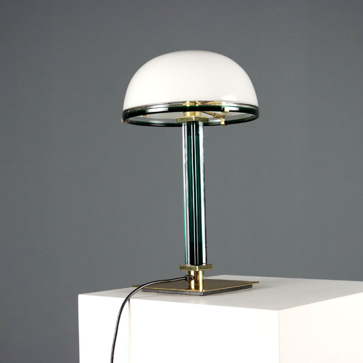 Venini Belboi Lamp Metal Murano Glass Design Italy 1980s-photo-2