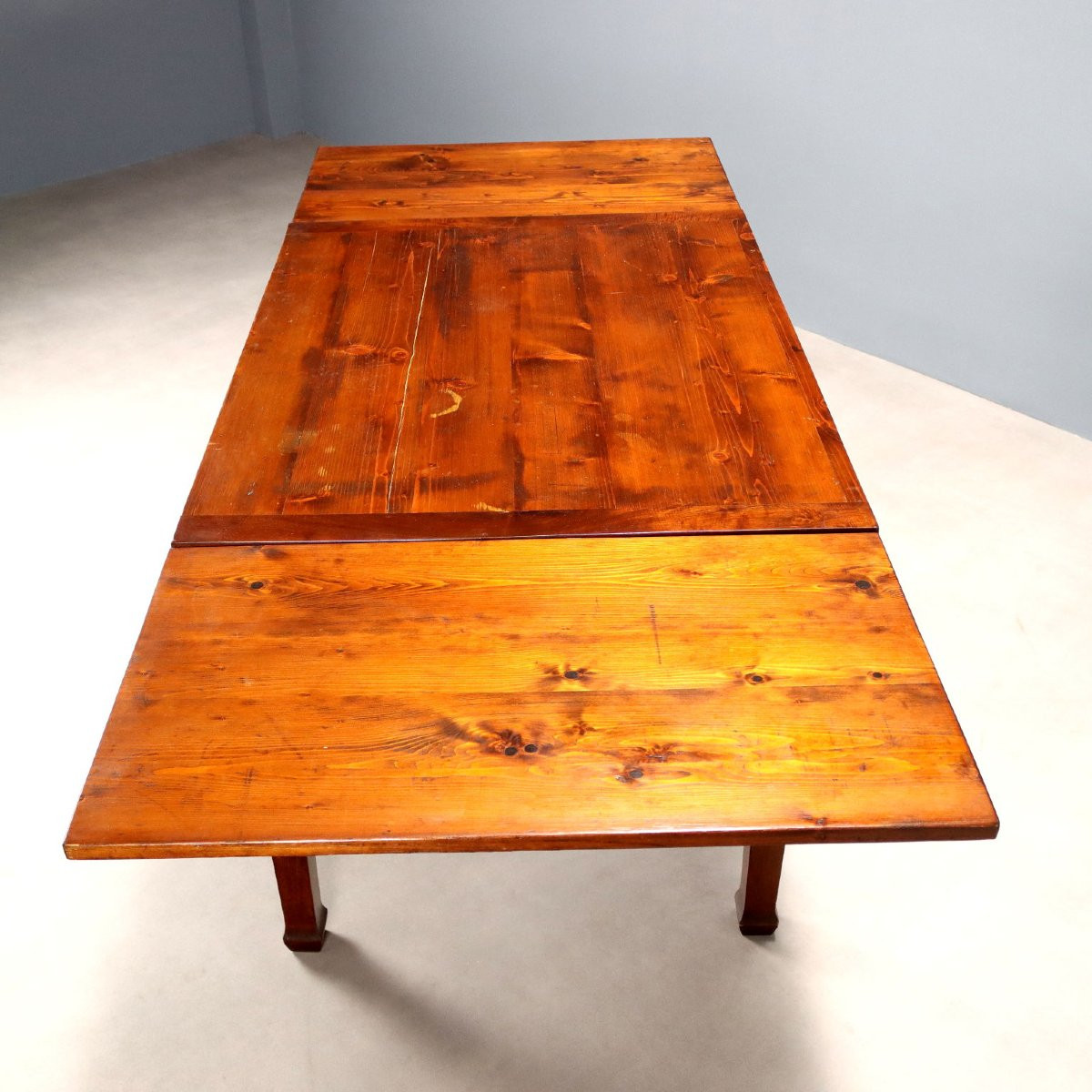 Antique Extendable Table Fir Beech Painted Walnut XIX Century-photo-4