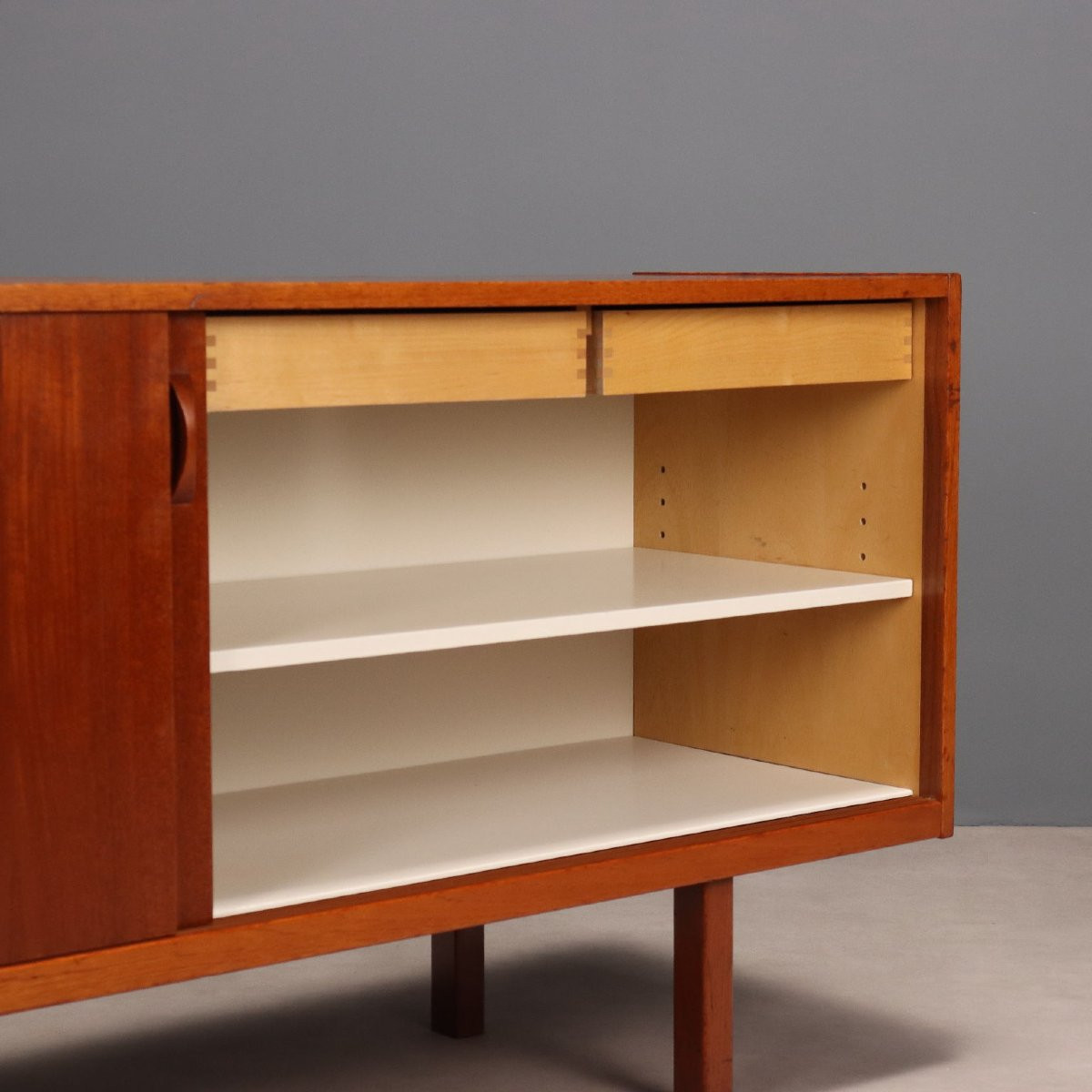 Buffet Ulferts Vintage Design Plaqué en Tek Suède des Années 1960-photo-1