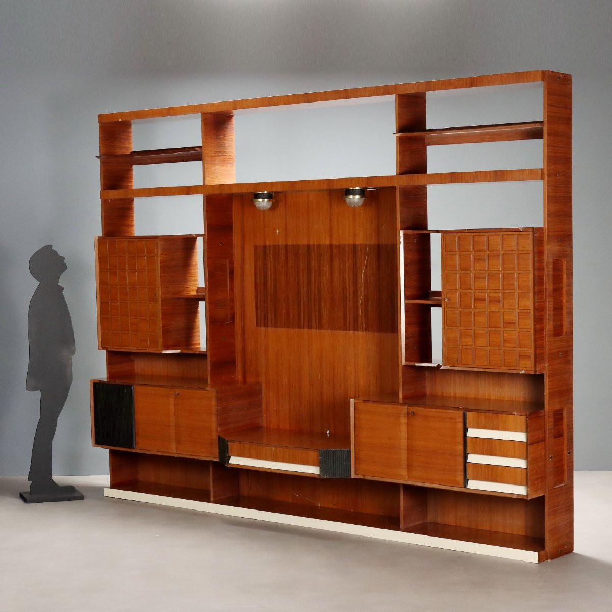 Vintage Wall Cabinet Design Laminate Drawers Italy 1960s Original-photo-2