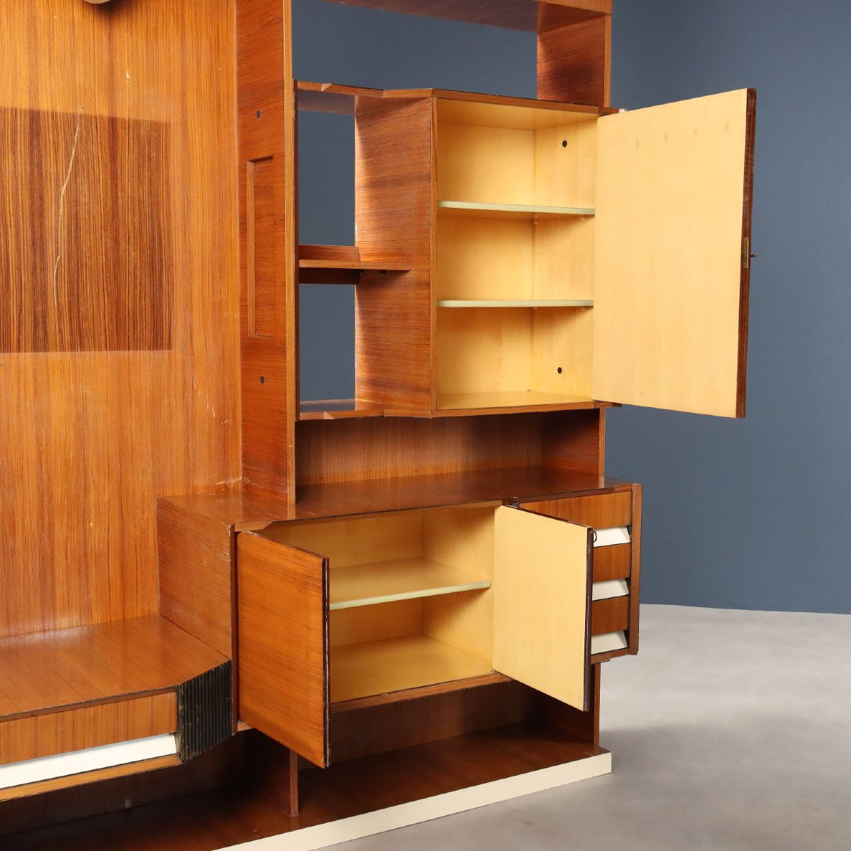 Vintage Wall Cabinet Design Laminate Drawers Italy 1960s Original-photo-1