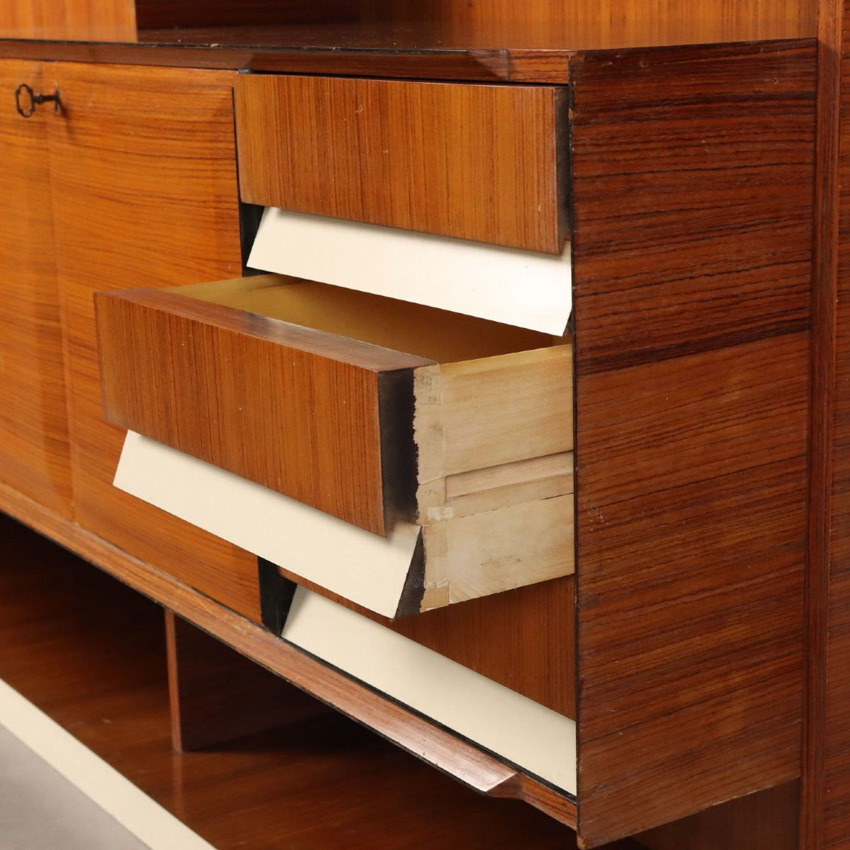 Vintage Wall Cabinet Design Laminate Drawers Italy 1960s Original-photo-2