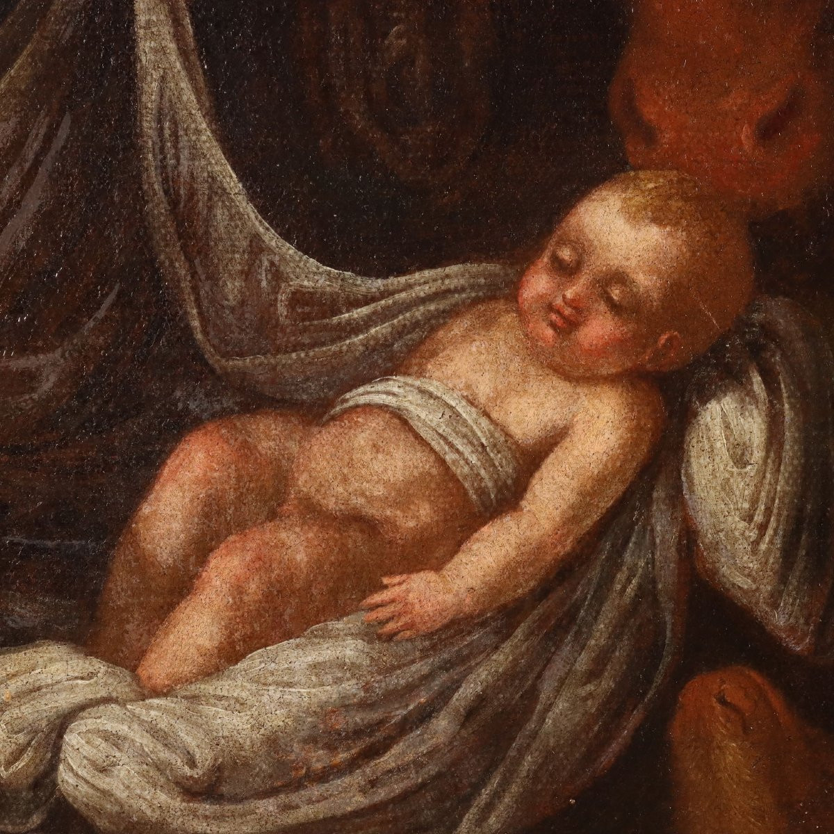 Tableau Ancien Disciple de Jacopo da Bassano Bergèrs XVIIe Siècle Original-photo-1