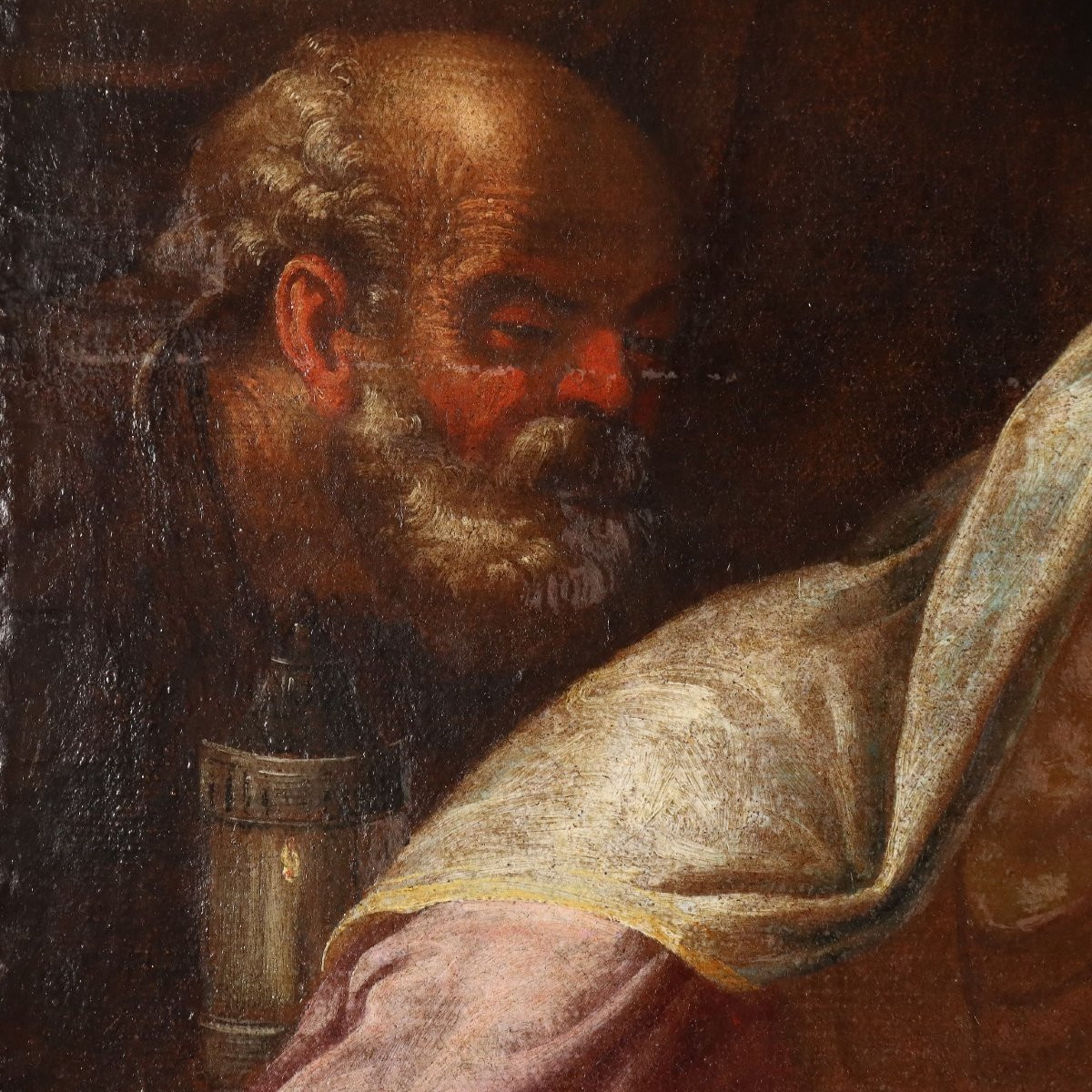 Tableau Ancien Disciple de Jacopo da Bassano Bergèrs XVIIe Siècle Original-photo-2