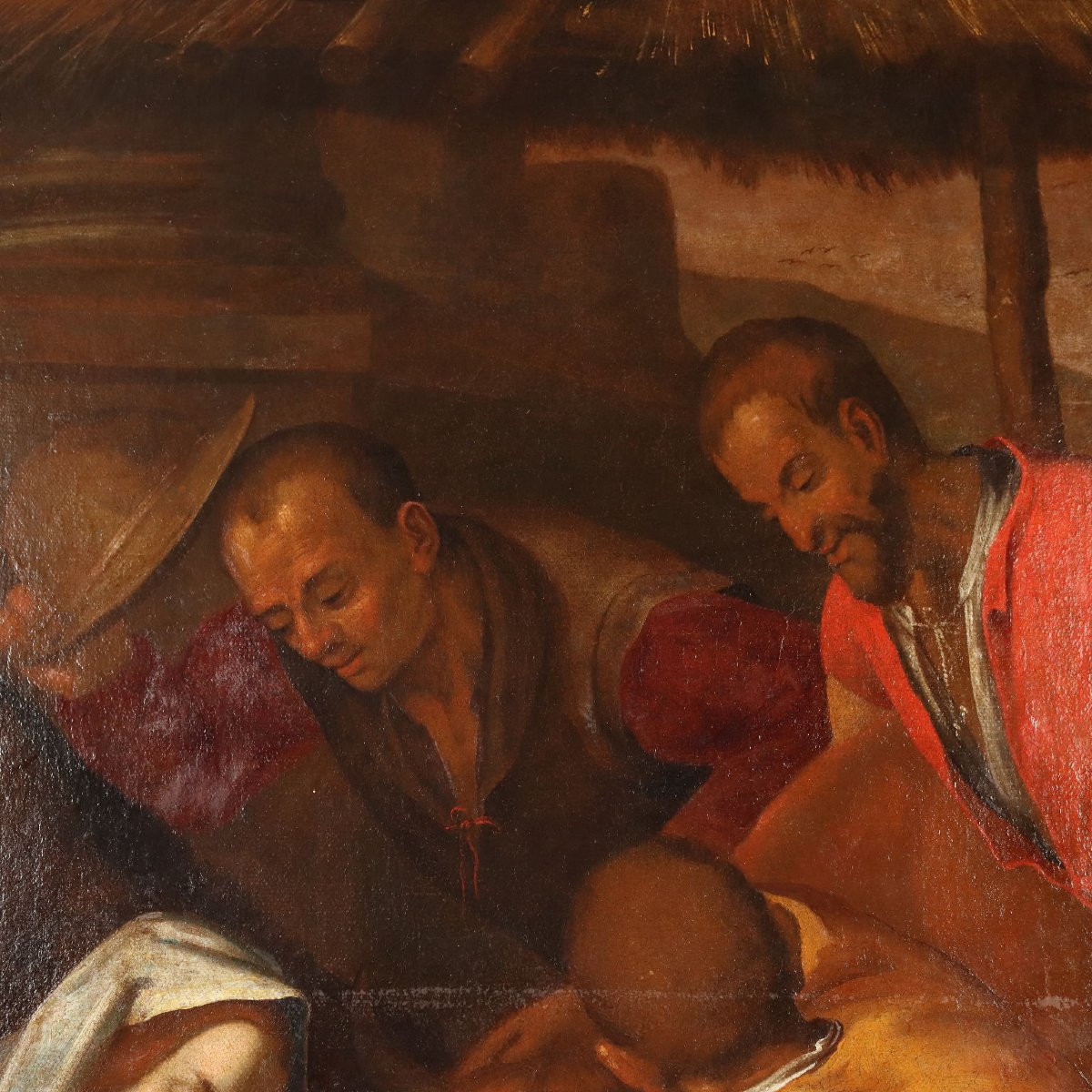 Tableau Ancien Disciple de Jacopo da Bassano Bergèrs XVIIe Siècle Original-photo-3