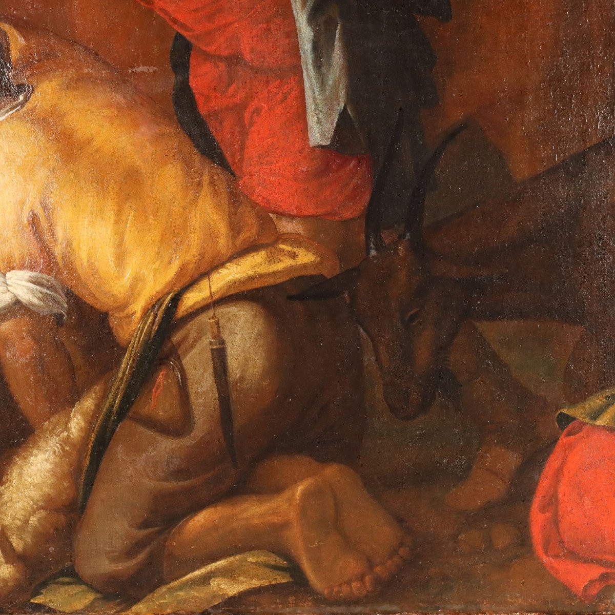 Tableau Ancien Disciple de Jacopo da Bassano Bergèrs XVIIe Siècle Original-photo-4