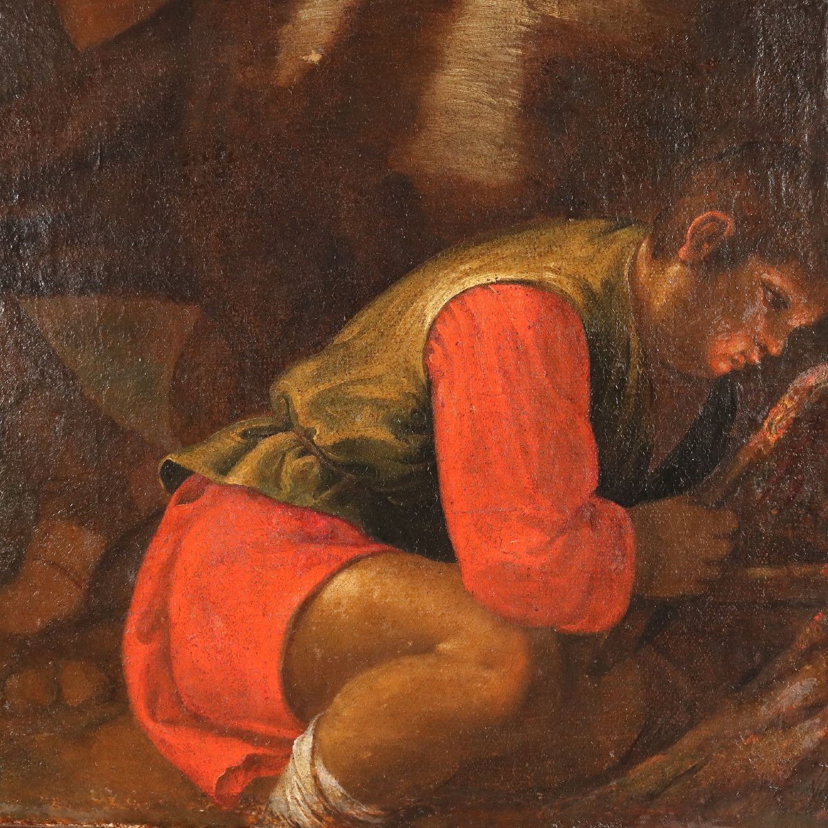 Tableau Ancien Disciple de Jacopo da Bassano Bergèrs XVIIe Siècle Original-photo-5