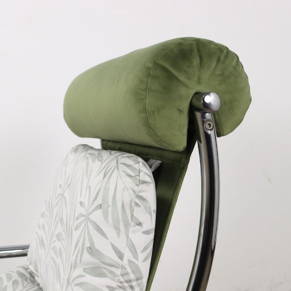 Vintage 1960s Jungle Collection Velvet Armchair Italy Collectors Restored-photo-4