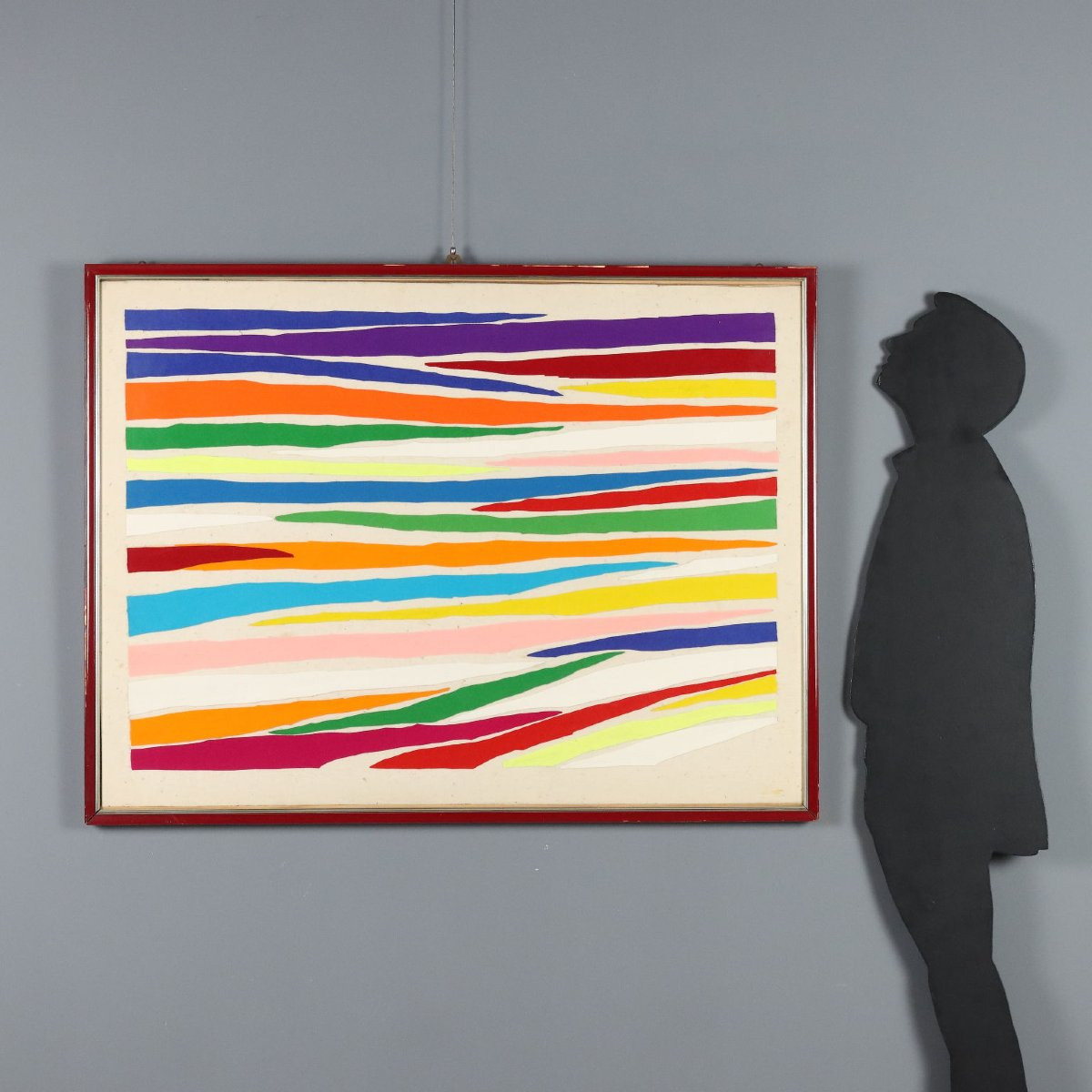 Modern Artwork Signed Piero Dorazio Multiplo In Feltro 1974-photo-2