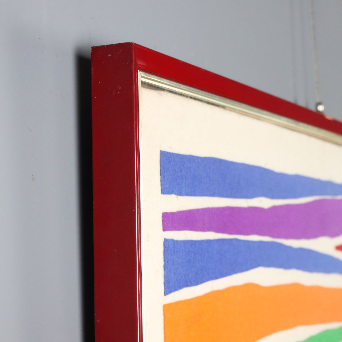 Modern Artwork Signed Piero Dorazio Multiplo In Feltro 1974-photo-4