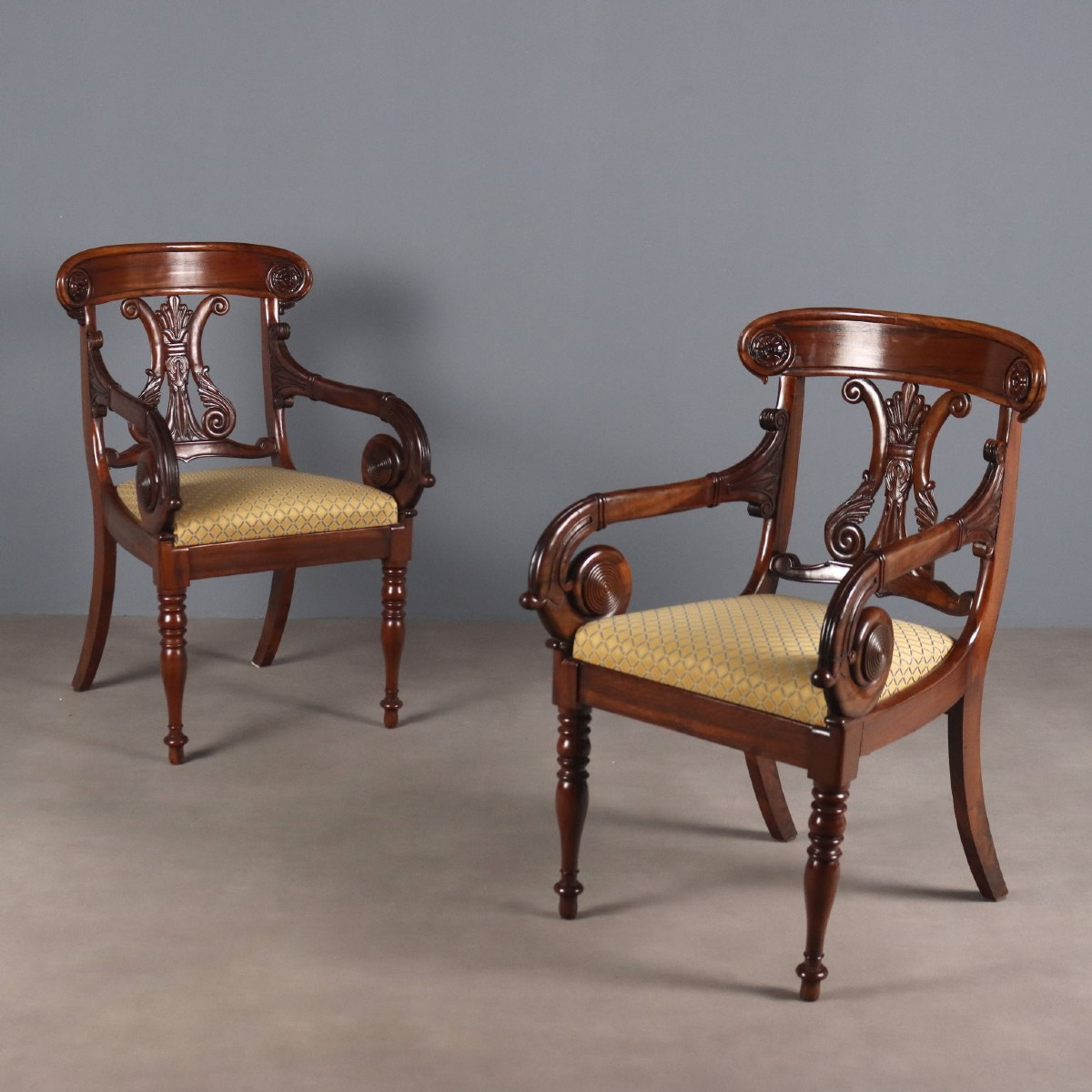 Fauteuils Louis Philippe Anciens Acajou France XIXe Siècle