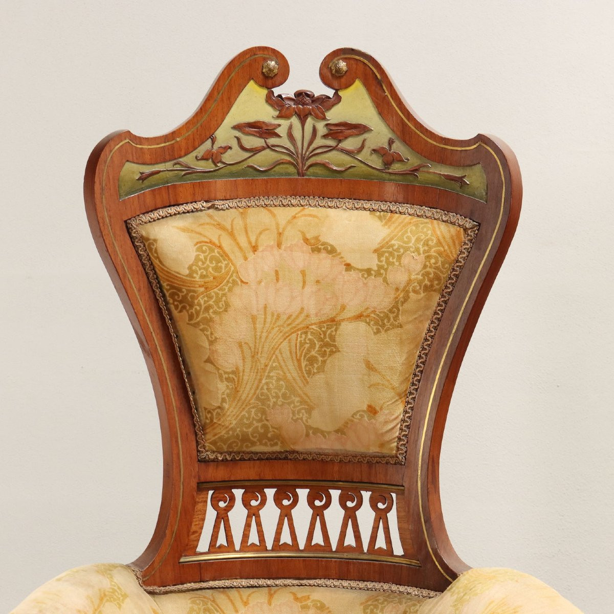 Groupe de Chaises et Fauteuils Anciens Art Nouveau Acajou XIXe Siècle-photo-4