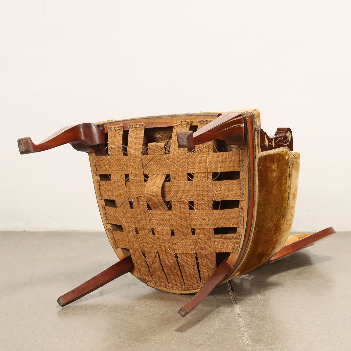 Groupe de Chaises et Fauteuils Anciens Art Nouveau Acajou XIXe Siècle-photo-7