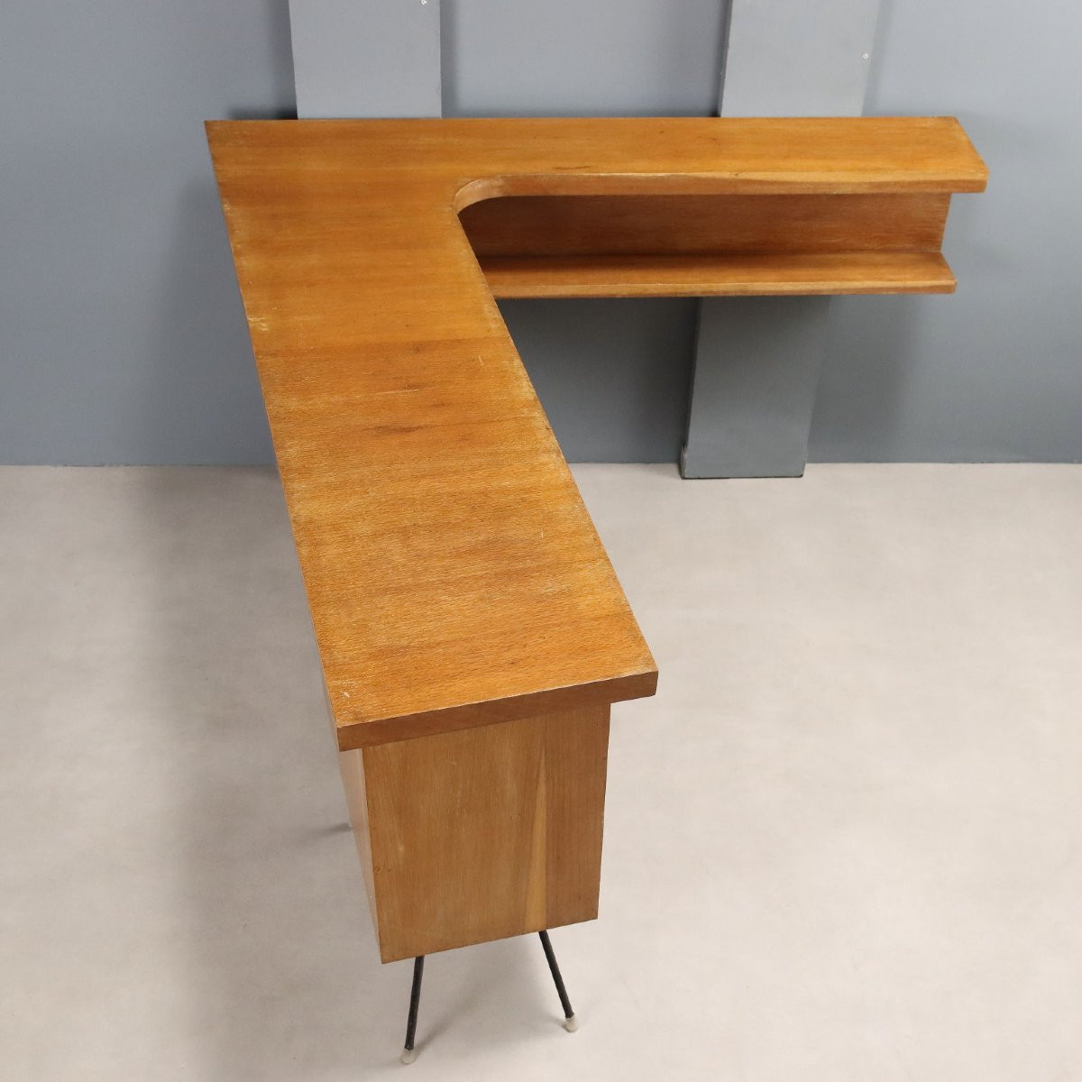 Vintage Corner Cabinet Design Marco Zanuso Oak Italy 1950s Original-photo-6
