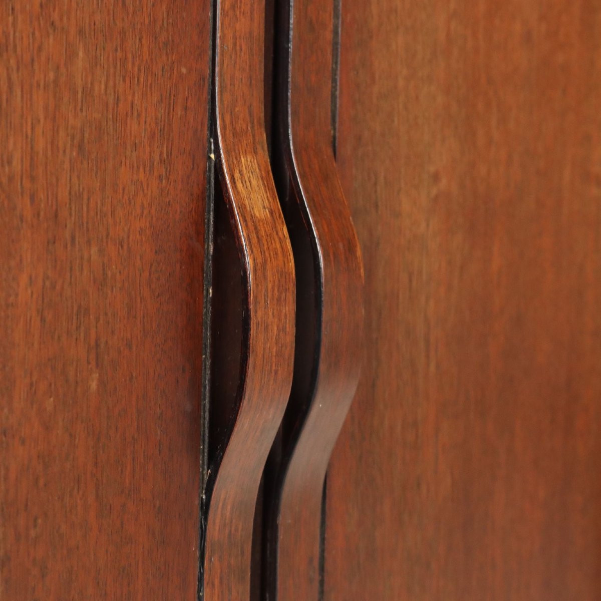 Vintage Cupboard Exotic Wood Upper Part Design Italy 1960s Original-photo-4