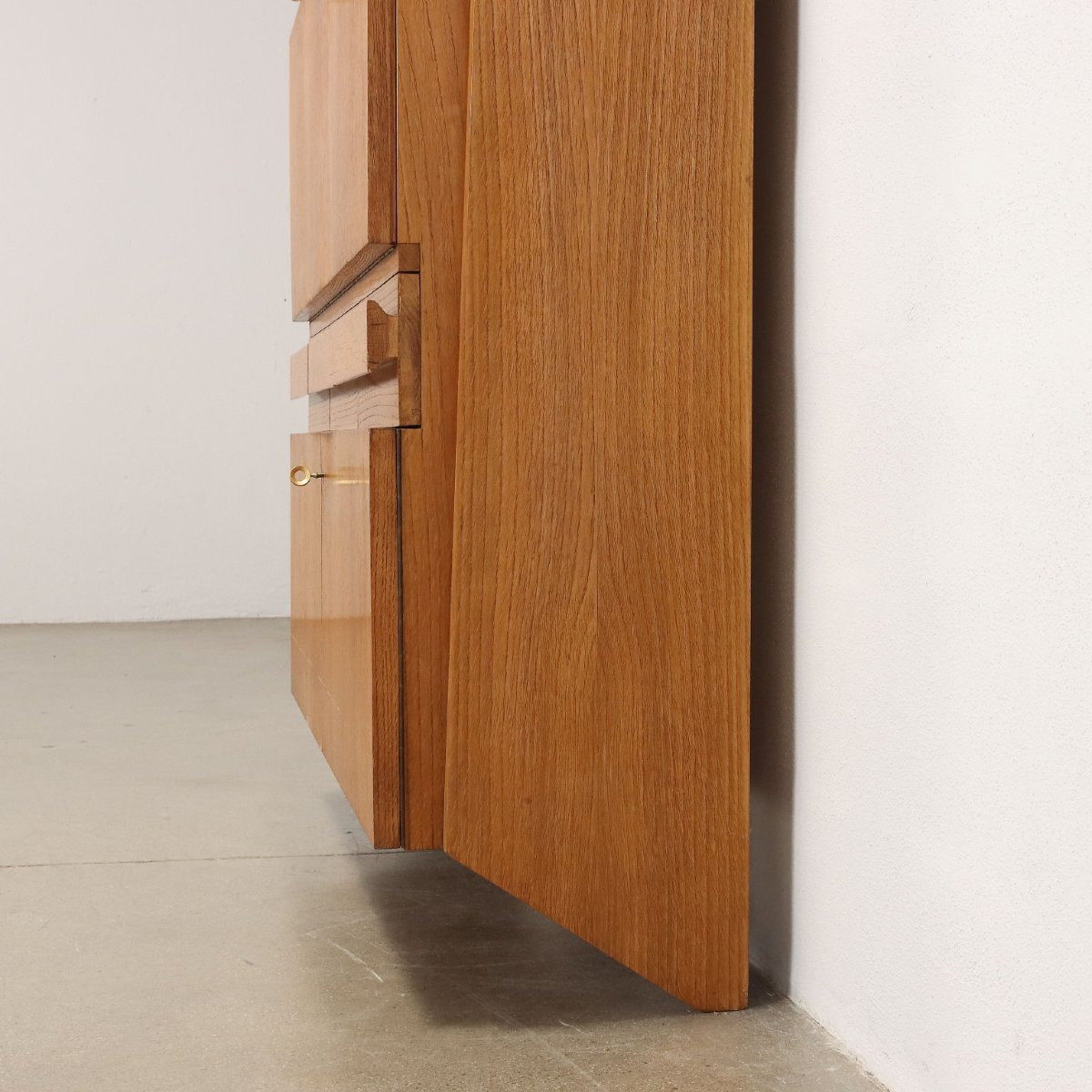 Meuble Vintage Bois Plaqué Chêne Design Italie des Années 1950-photo-6