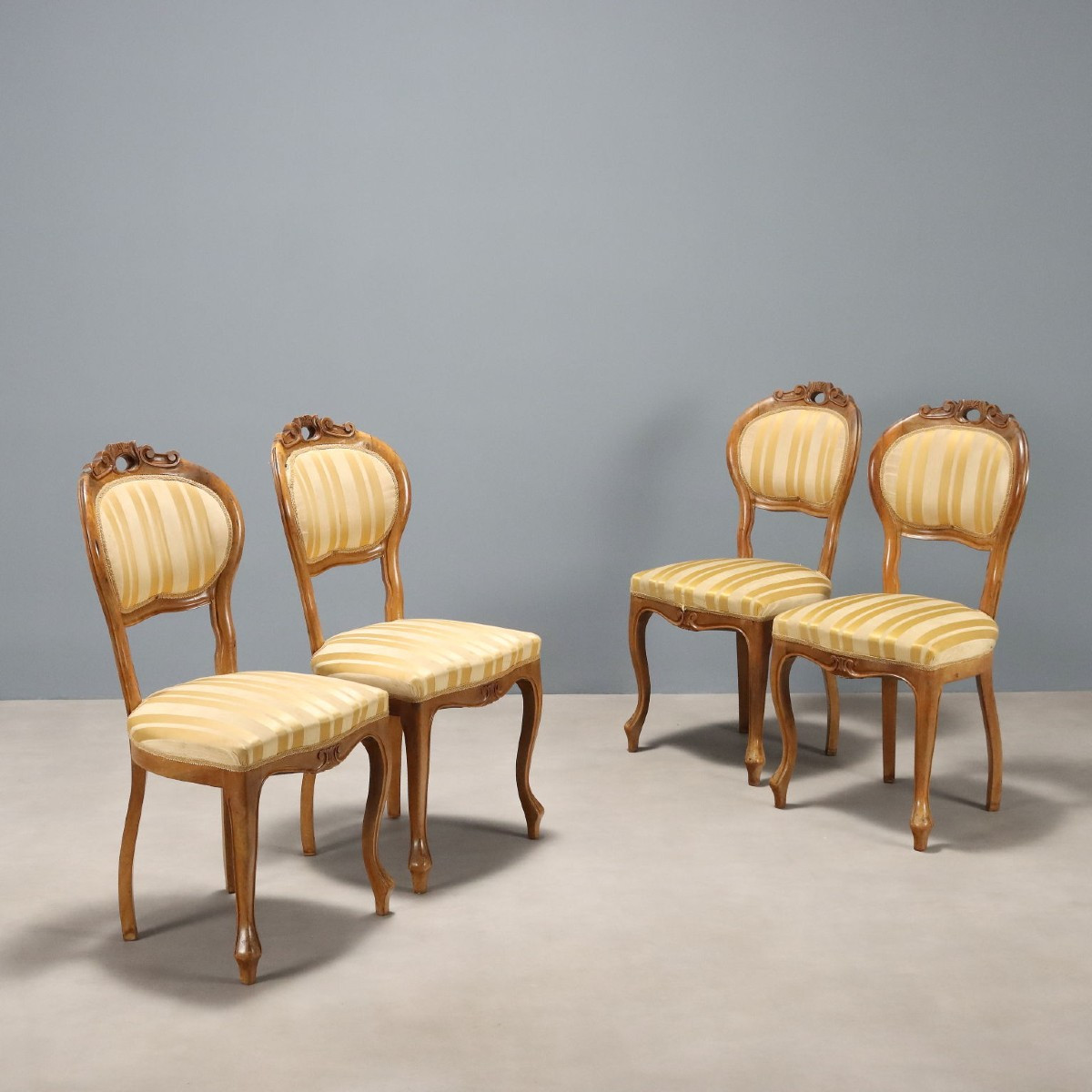 Group Of 4 Louis Philippe Chairs Italy, Late XIX Century