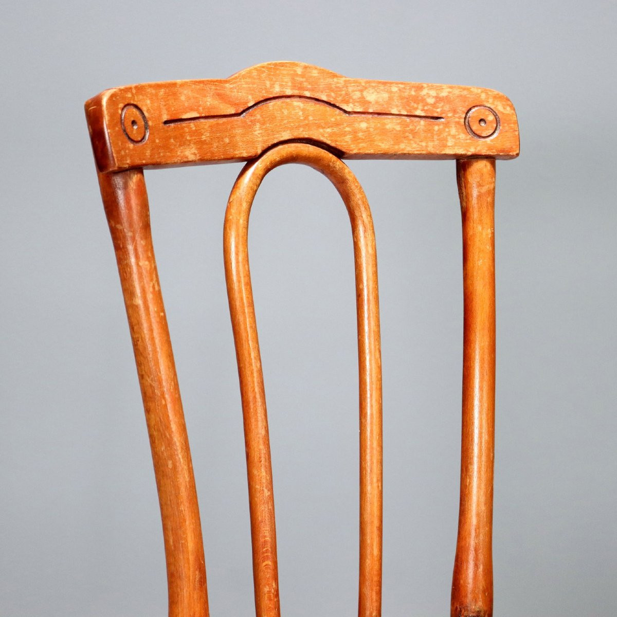 Quatre Chaises Thonet Anciennes Hêtre Paille de Vienne Autriche XIXe Siècle-photo-3