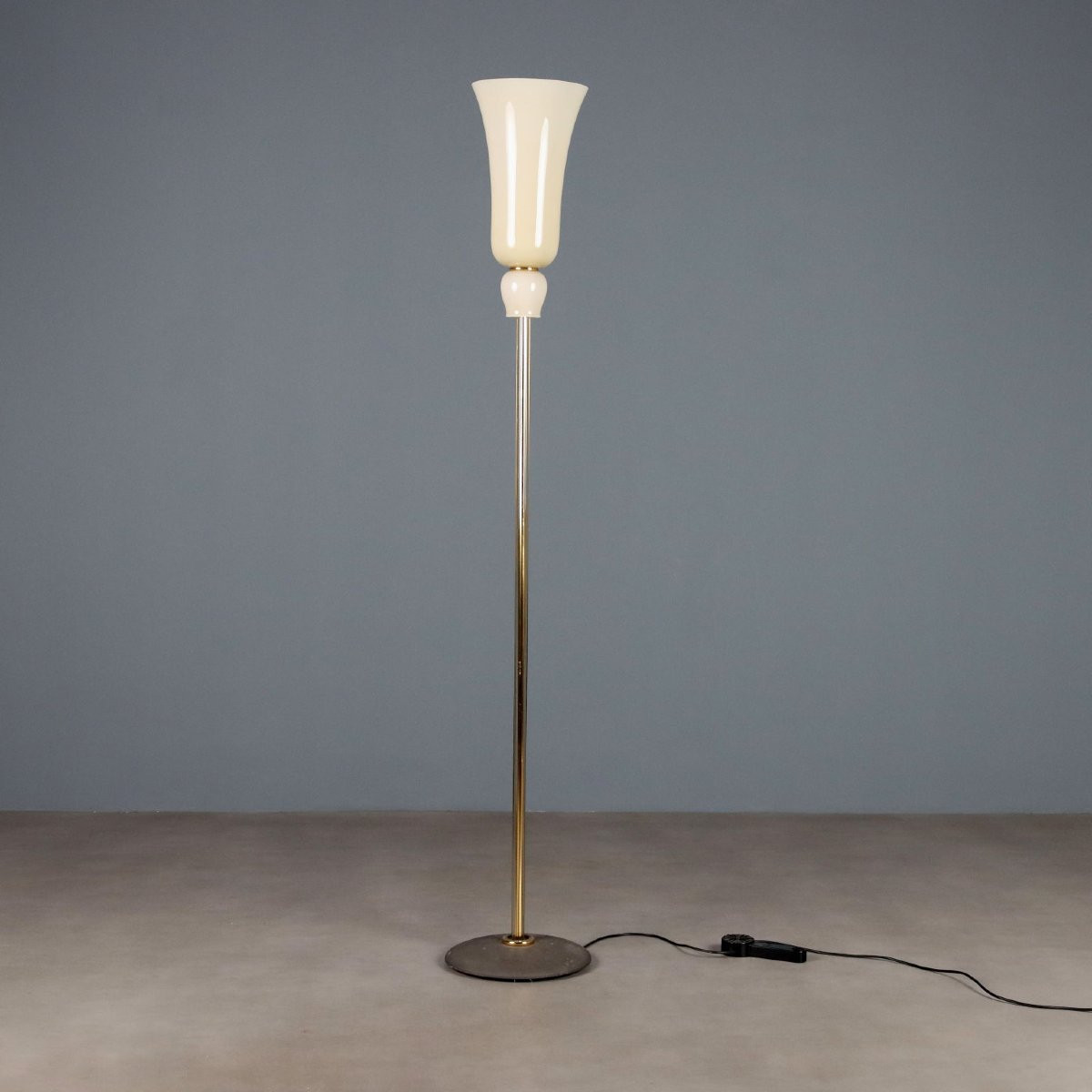 Venini Anni30 Lamp Metal Glass Design Italy 1990s-photo-4