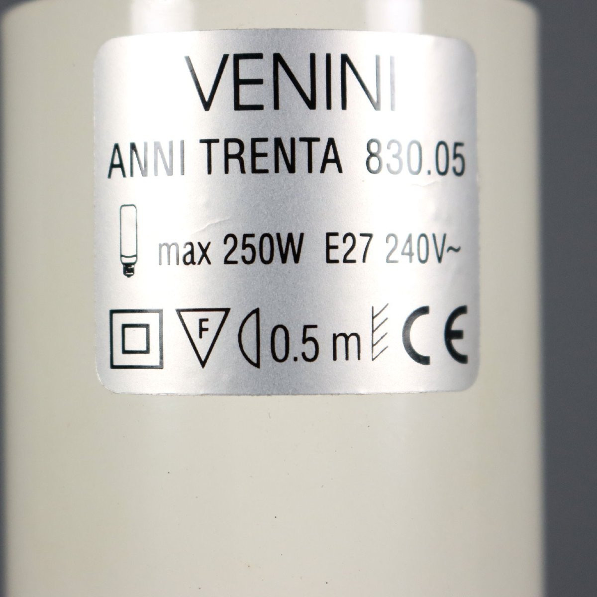 Venini Anni30 Lamp Metal Glass Design Italy 1990s-photo-4