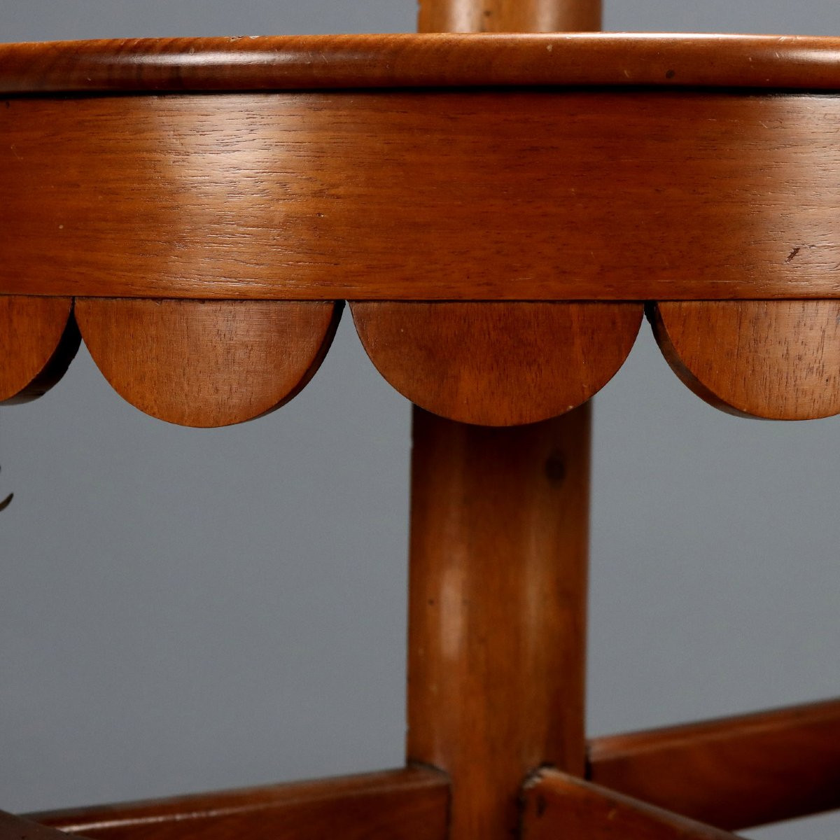 Antique Etagere Walnut Semi-round Shape Italy XIX Century-photo-1