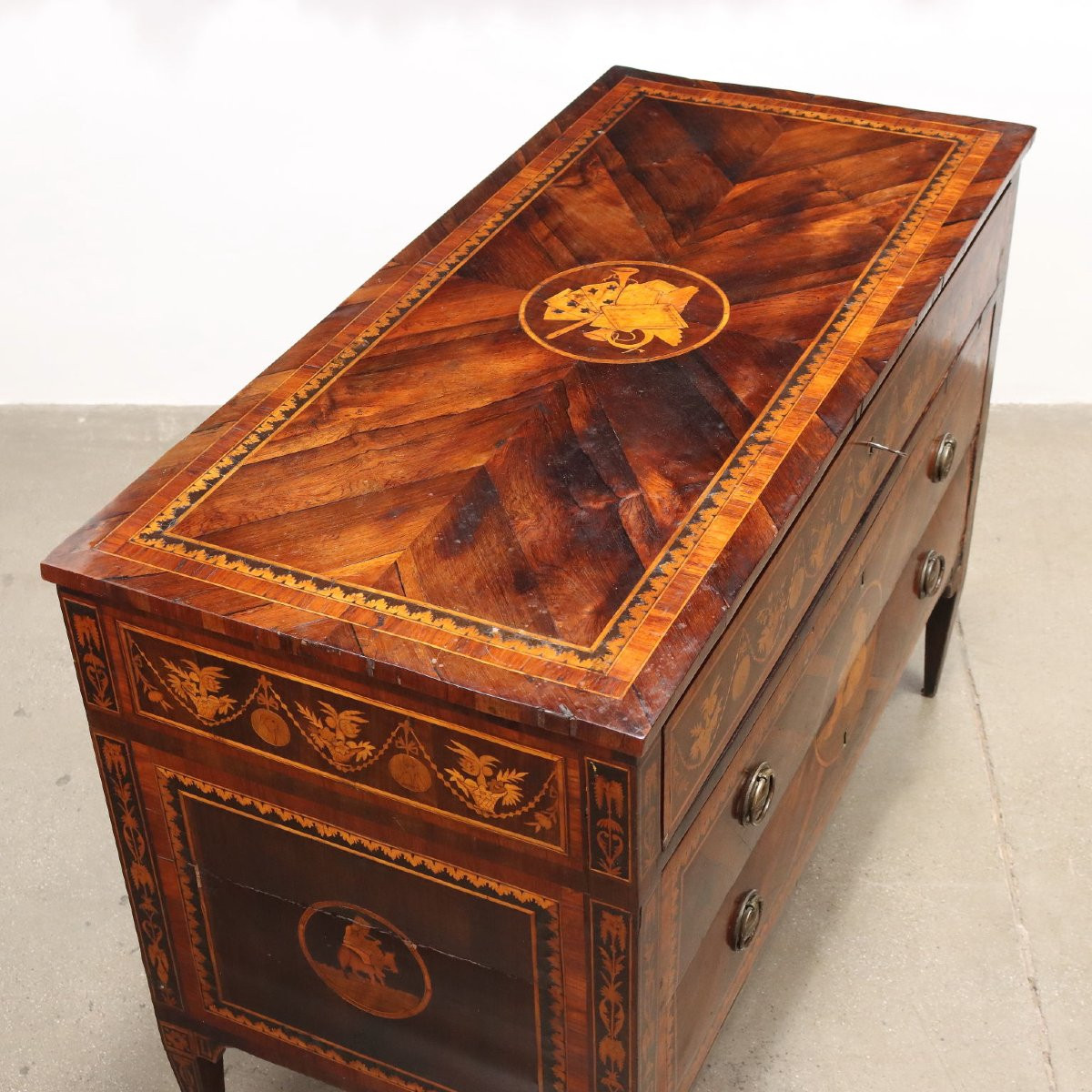 Antique Chests Of Drawers Various Wood Essences XVIII Century-photo-7