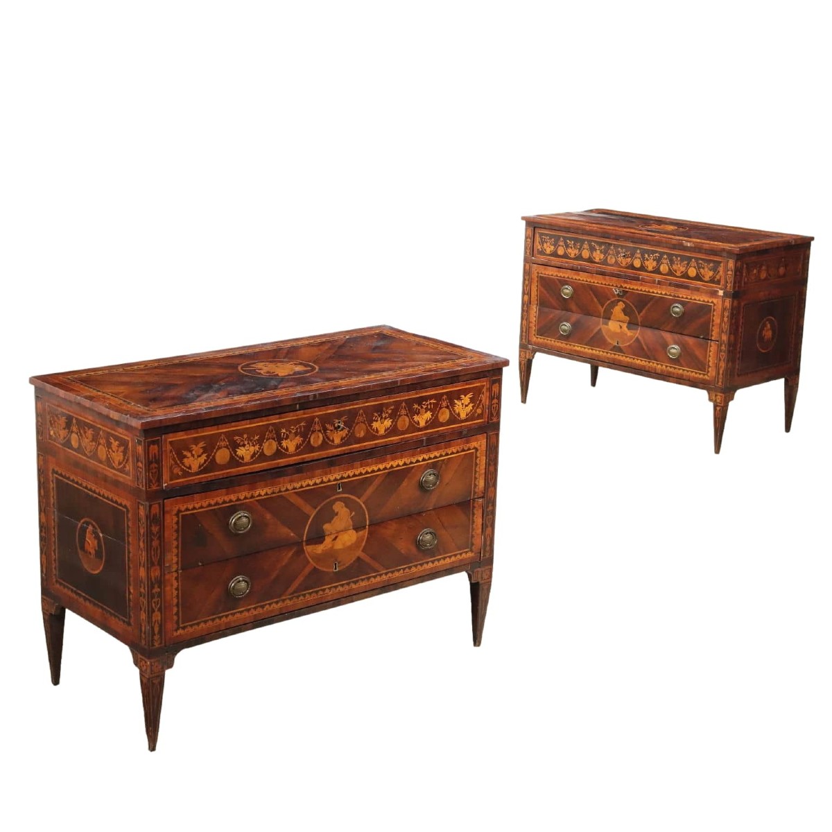 Antique Chests Of Drawers Various Wood Essences XVIII Century