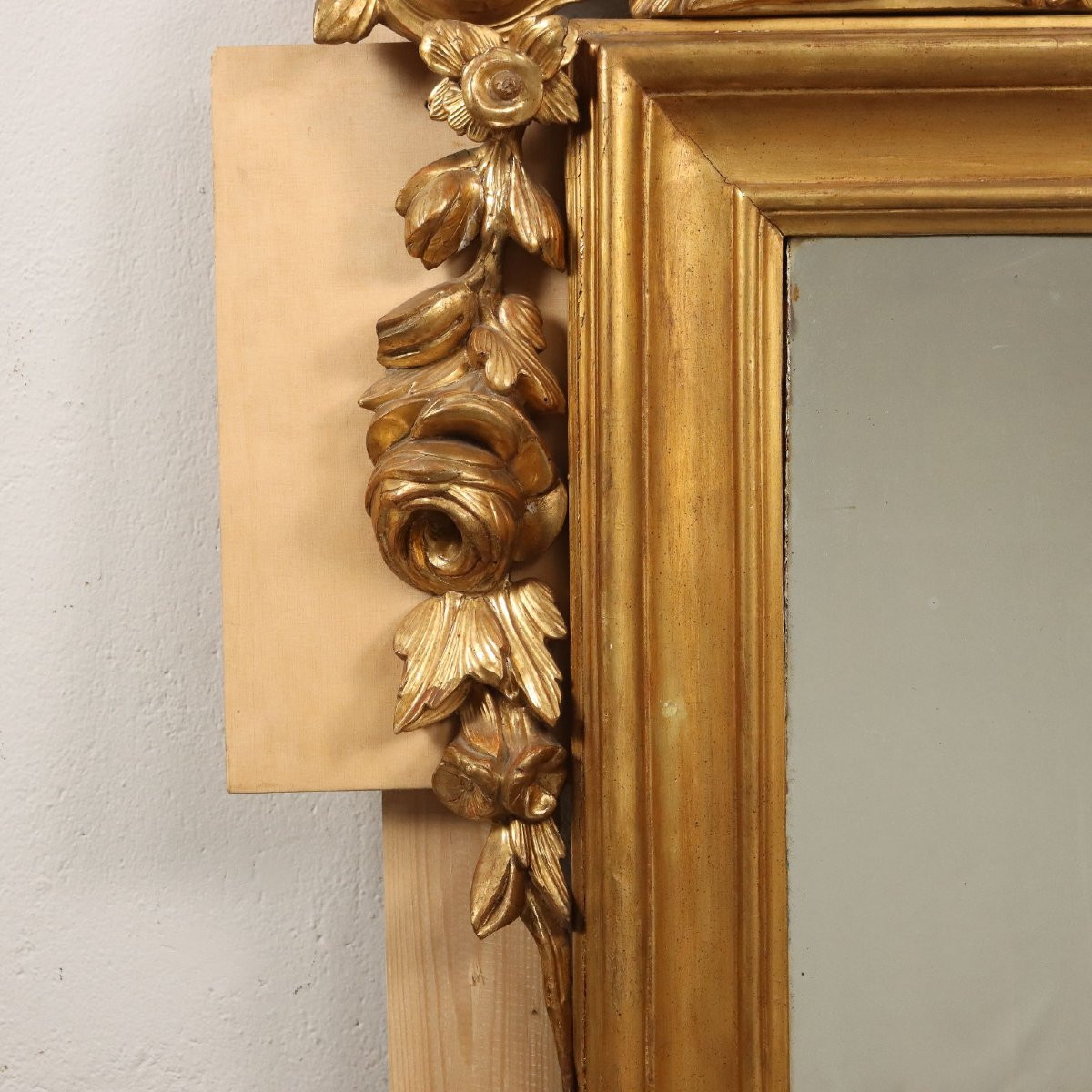 Ancient Eclectic Mirror Gilded Wood Italy XIX Century Framed-photo-3