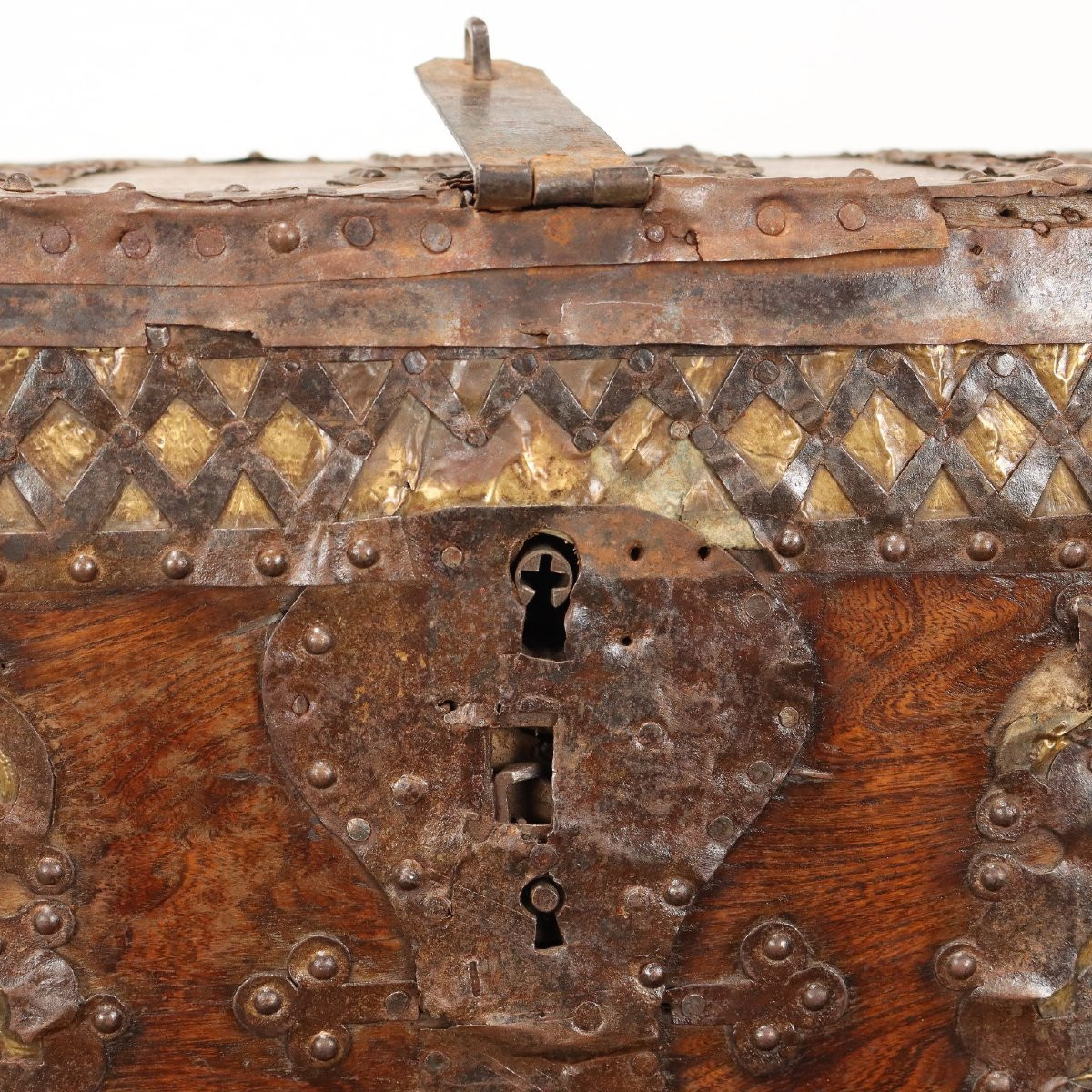 Neo-renaissance Style Trunk Wrought Iron Italy XIX Century-photo-1
