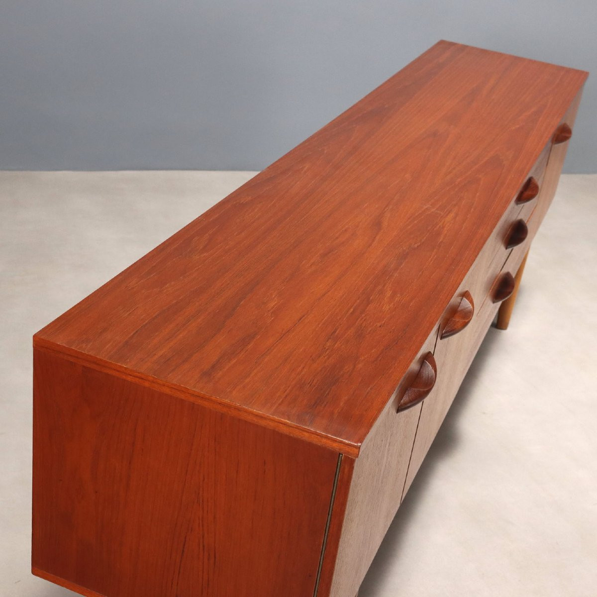 Vintage Sideboard Teak Design 3 Drawers United Kingdom 1960s-photo-3