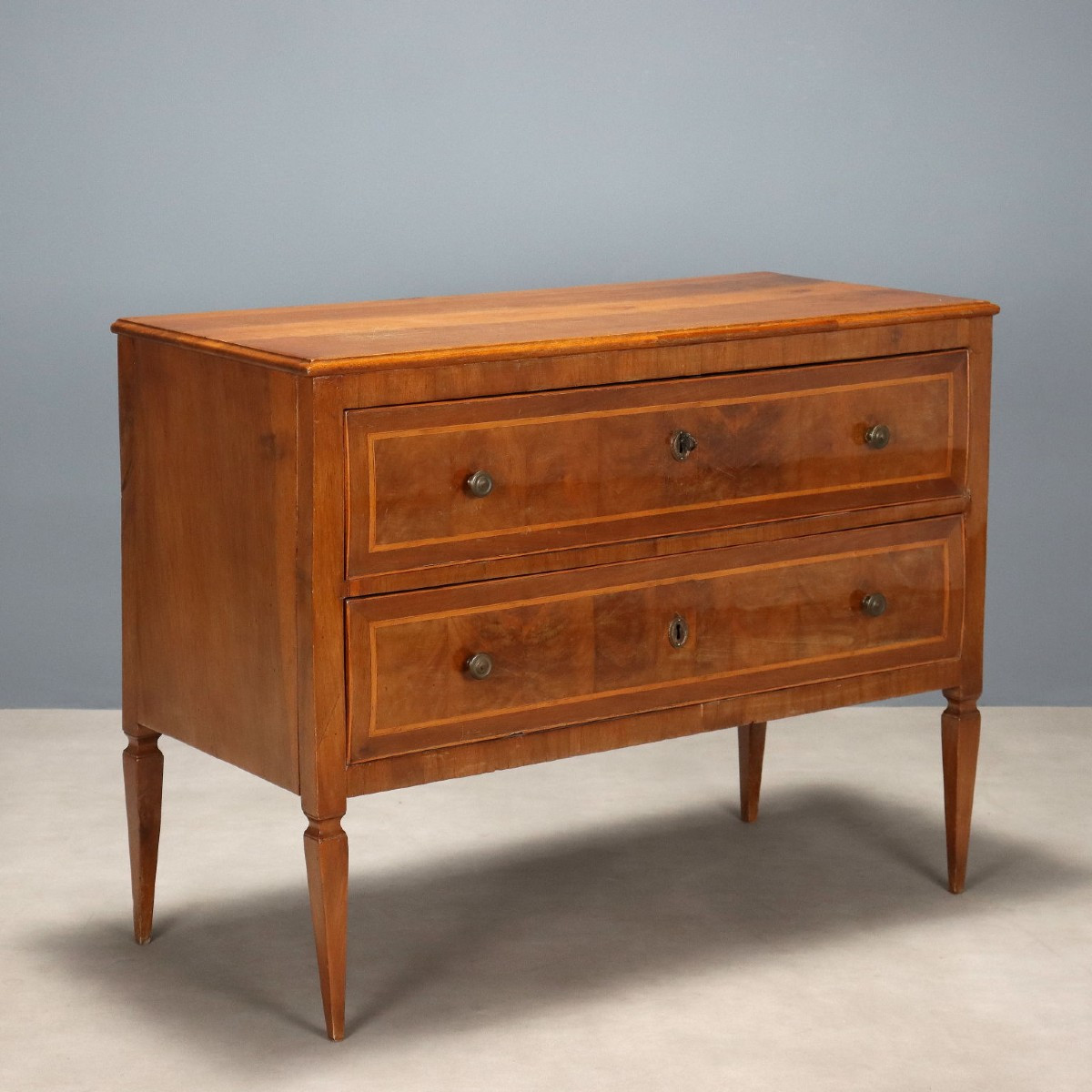 Antique Chest Of Drawers Neoclassical Mahogany Italy XVIII Century