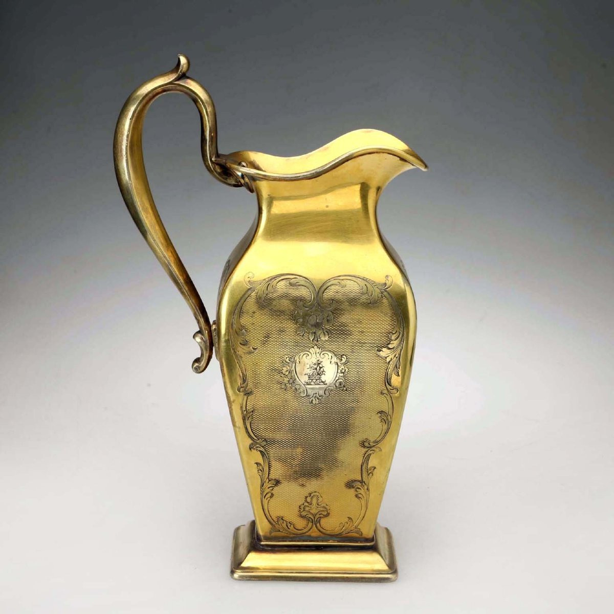 Jug In Vermeil Silver Louis Ainé Aucoc France Second Half Of The 19th Century-photo-3