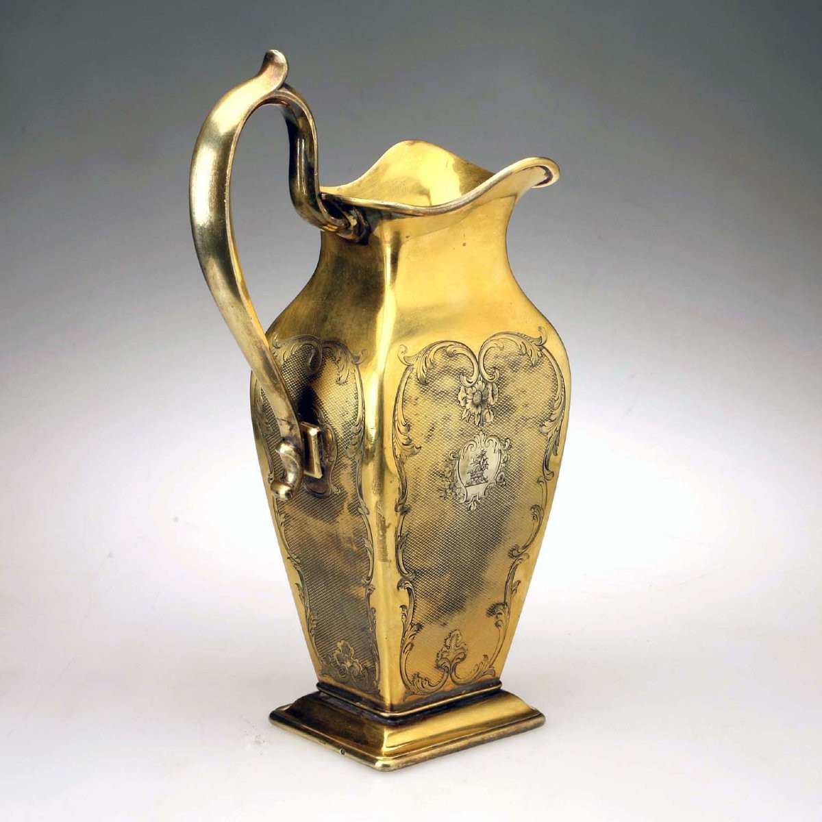Jug In Vermeil Silver Louis Ainé Aucoc France Second Half Of The 19th Century-photo-4